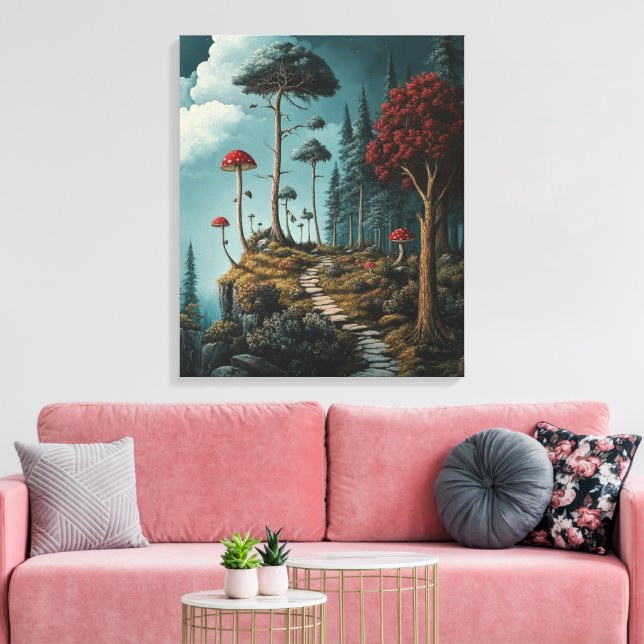 Whimsy-Enchanted-Forest Canvas Print (Insitu(LivingRoom))