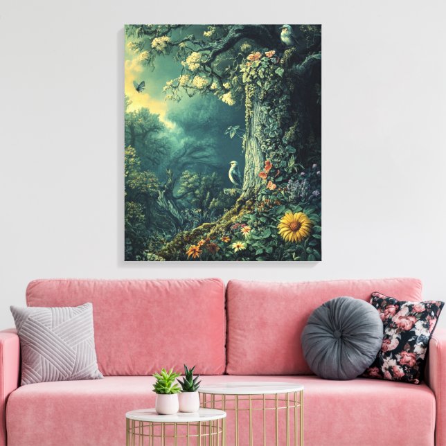 Whimsy-Enchanted-Forest Canvas Print (Insitu(LivingRoom))