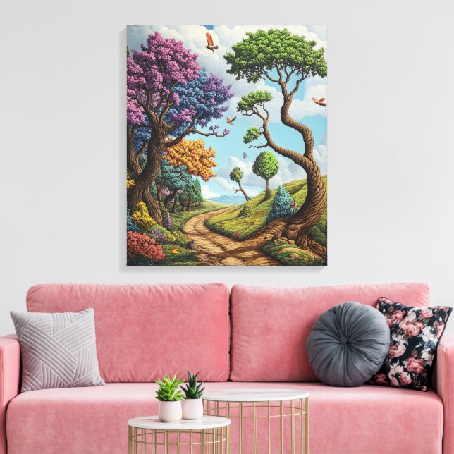  Whimsy-Enchanted-Forest Canvas Print (Insitu(LivingRoom))