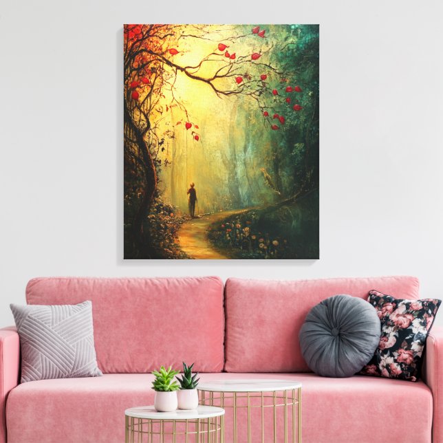 Whimsy-Enchanted-Forest Canvas Print (Insitu(LivingRoom))