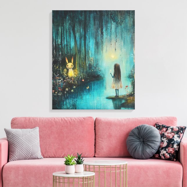 Whimsy-Enchanted-Forest Canvas Print (Insitu(LivingRoom))