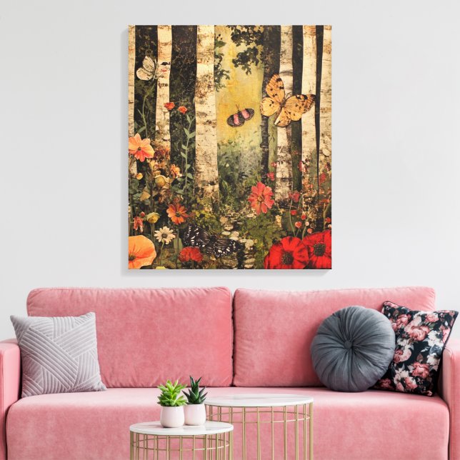 Whimsy-Enchanted-Forest Canvas Print (Insitu(LivingRoom))