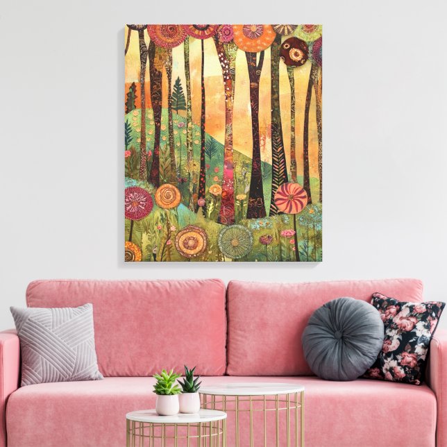 Whimsy-Enchanted-Forest Canvas Print (Insitu(LivingRoom))