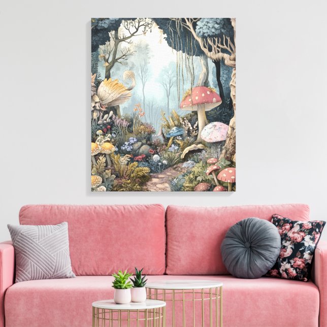 Whimsy-Enchanted-Forest Canvas Print (Insitu(LivingRoom))
