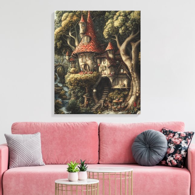  Whimsy-Enchanted-Forest Canvas Print (Insitu(LivingRoom))