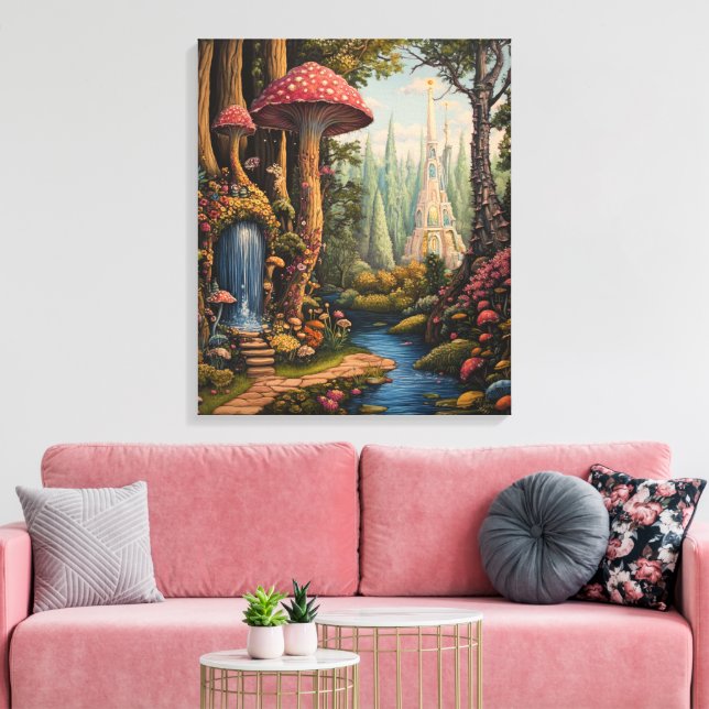 Whimsy-Enchanted-Forest Canvas Print (Insitu(LivingRoom))