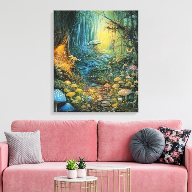 Whimsy-Enchanted-Forest Canvas Print (Insitu(LivingRoom))