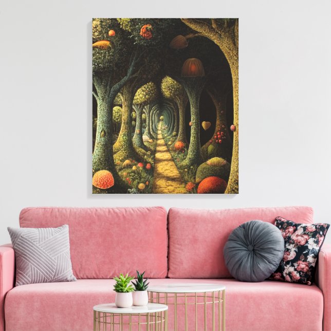  Whimsy-Enchanted-Forest Canvas Print (Insitu(LivingRoom))