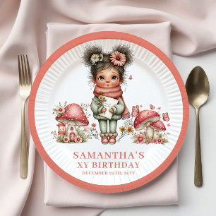 Whimsy Fairy 1st Birthday Pastel Pink Plates