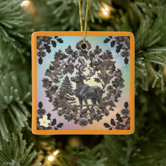"Whimsy Fantasy Art" Ceramic Ornament (Tree)