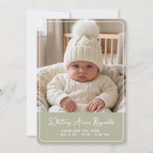 Whimsy Flat Announcement Card