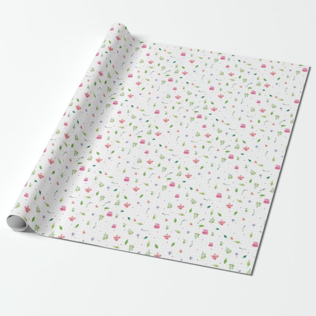 Whimsy Floral 2 Wrapping Paper (Unrolled)