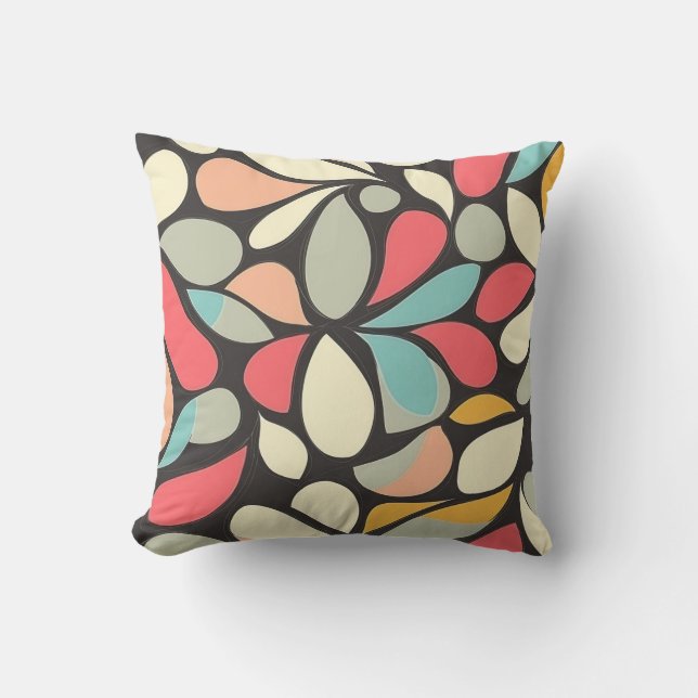 Whimsy Floral Vintage Fashion Pattern Cushion (Front)