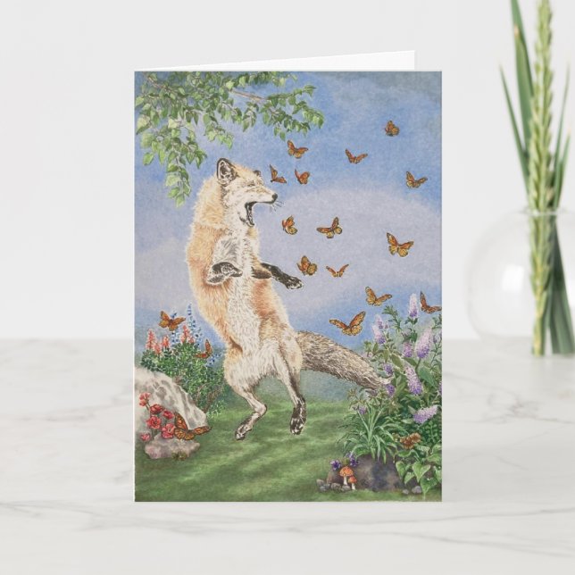 Whimsy Fox Stroll Card (Front)