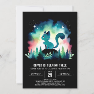Whimsy Fun Cat Birthday Invitation