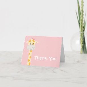 Whimsy Giraffe Thank You Card