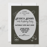 Whimsy goth birthday party witchy gothic invitatio