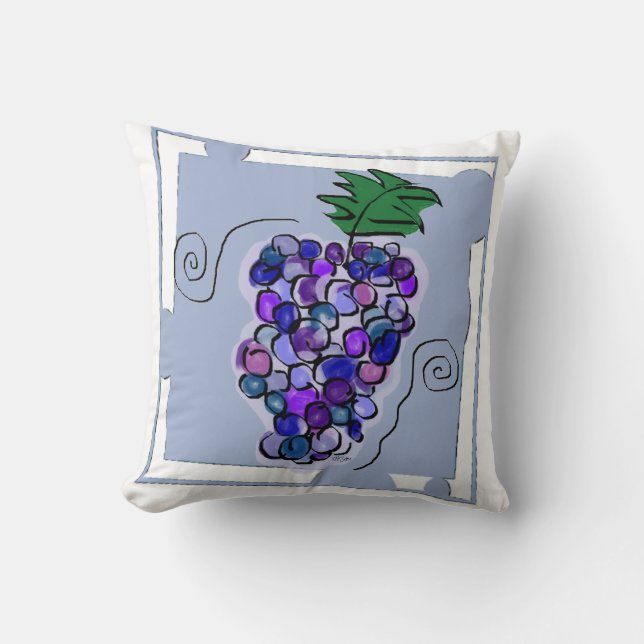 Whimsy Grapes Cushion (Front)
