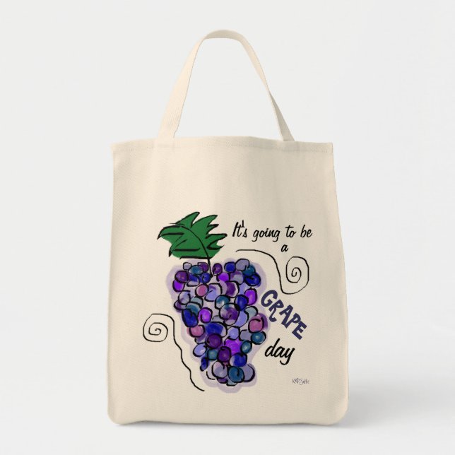 Whimsy Grapes Tote Bag (Front)