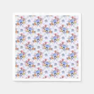 Whimsy Hand Drawn Flowers Napkins