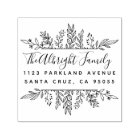 Whimsy Hand-drawn Leaves Family Return Address