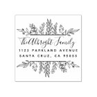 Whimsy Hand-drawn Leaves Frame Return Address