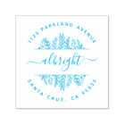 Whimsy Hand-drawn Leaves Round Return Address