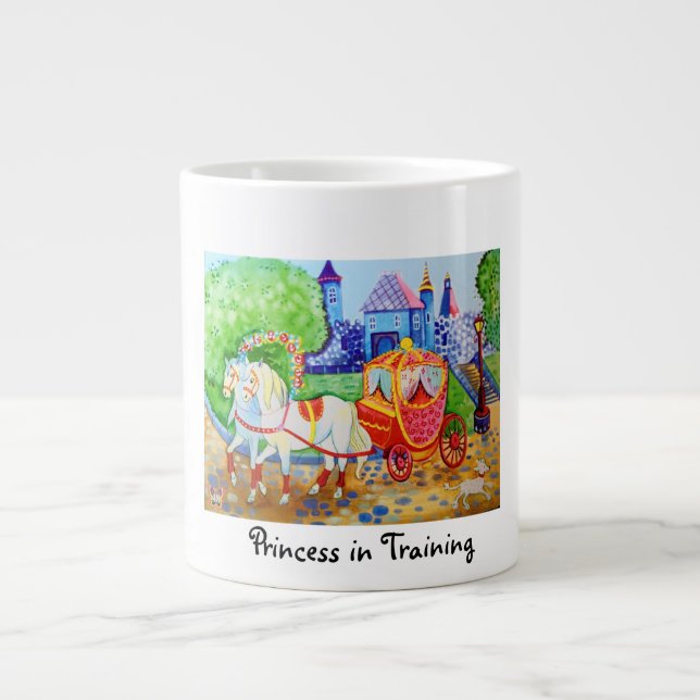 Whimsy illustration     Princess in Training Large Coffee Mug (Front)
