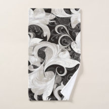 Whimsy in Black and Cream Baroque Swirls