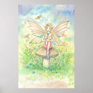 Whimsy In Pink Sweet Fairy Poster