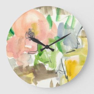 Whimsy in The Garden II Large Clock