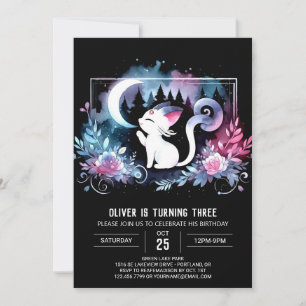 Whimsy Kitten Cat Birthday Invitation