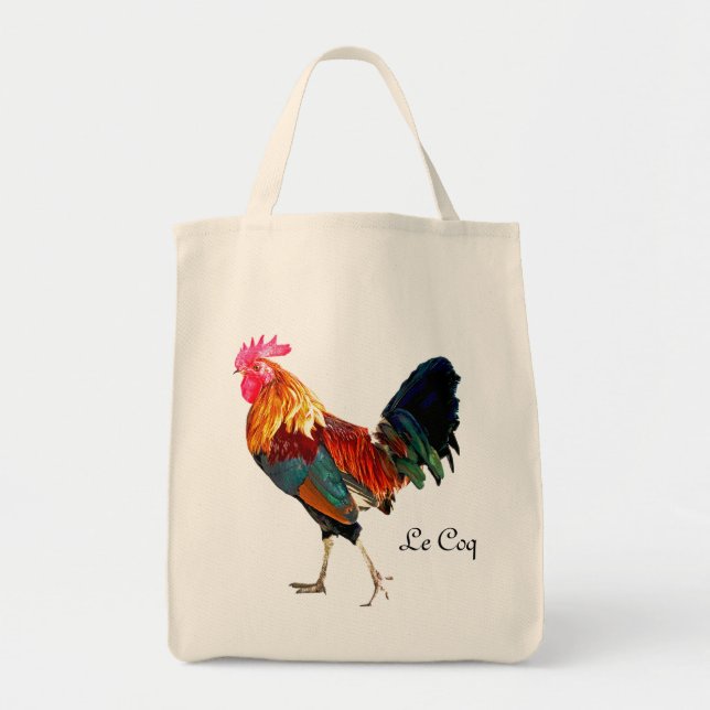 Whimsy Le Coq Tote with Coq au Vin Recipe (Front)