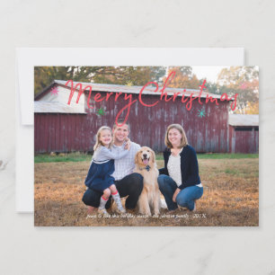 Whimsy Merry Christmas Modern Stars Holiday Photo Card