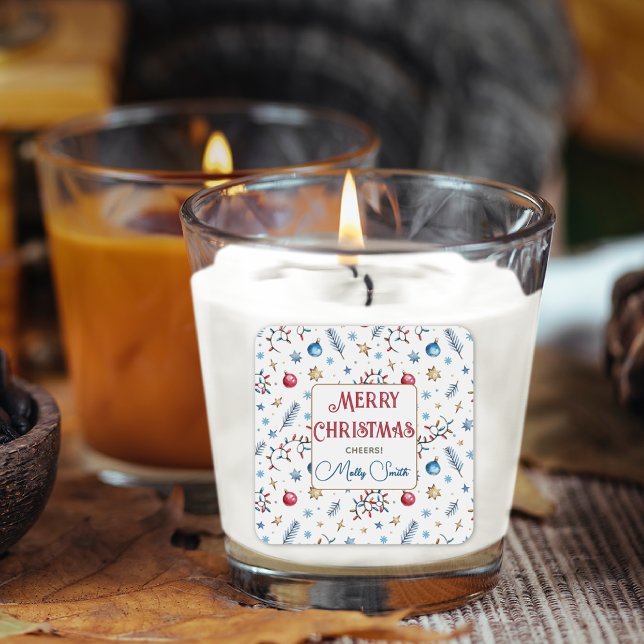 Whimsy Merry Christmas Sticker for 2" Candle Gift (Creator Uploaded)