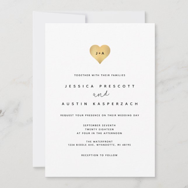 Whimsy Minimalist Wedding Invitation (Front)