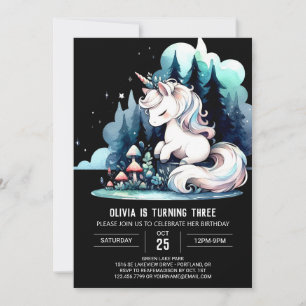 Whimsy Modern Horse Birthday Invitation