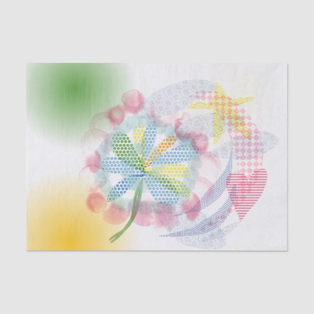 Whimsy Pastel Collage Tissue Paper (Front)