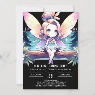Whimsy Pastel Fairy Birthday Invitation