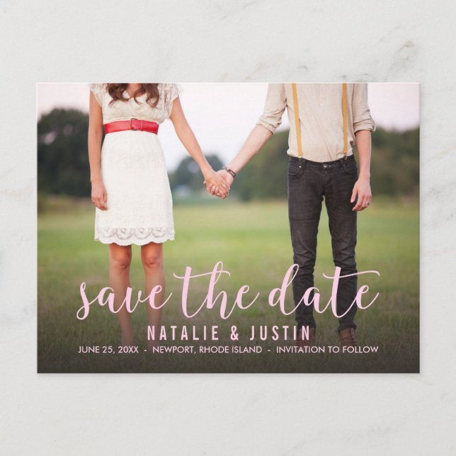Whimsy Photo Save the Date Announcement (Front)