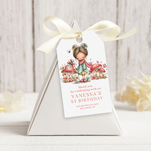 Whimsy Pink Fairy 6th Birthday Favour Gift Tags