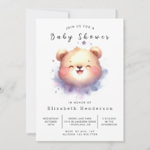Whimsy Printable Bear Baby Shower Invitation