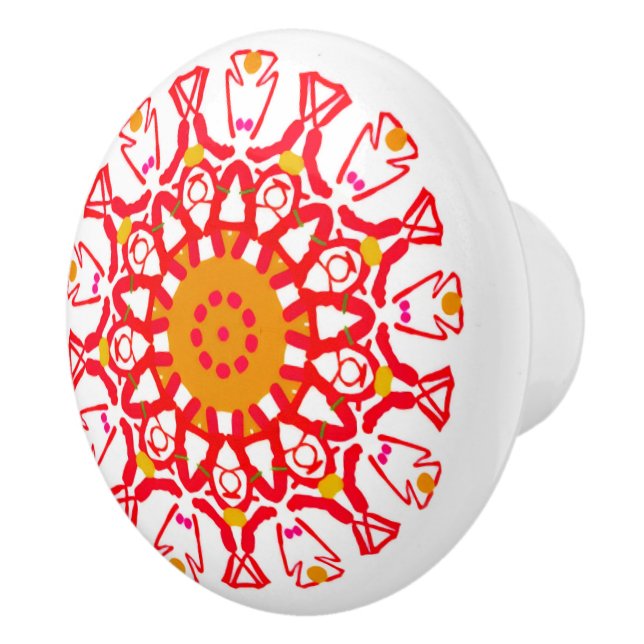 Whimsy Retro Ceramic Pull (Right)