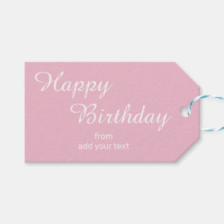 Whimsy Rose - Pink Birthday Gift Tags