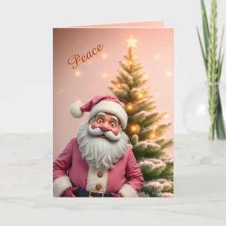 Whimsy Santa Claus Paper Christmas Card