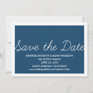 Whimsy Save the Date Invite, Blue Invitation