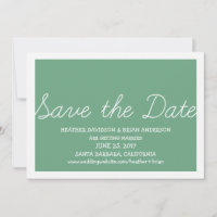Whimsy Save the Date Invite, Green