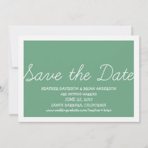 Whimsy Save the Date Invite, Green Invitation