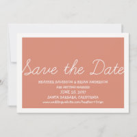 Whimsy Save the Date Invite, Orange
