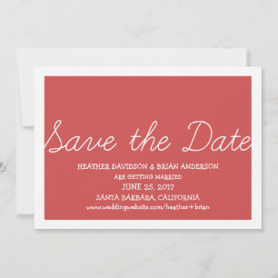 Whimsy Save the Date Invite, Red Invitation